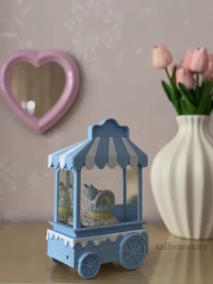 چراغ خواب یونیکورن آبی از نمای پشت