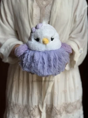 عروسک جوجه پرز بلند بنفش