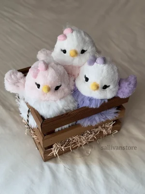 سه رنگ عروسک جوجه پرز بلند