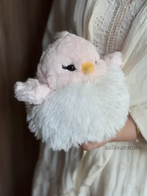 عروسک جوجه پرز بلند سفید