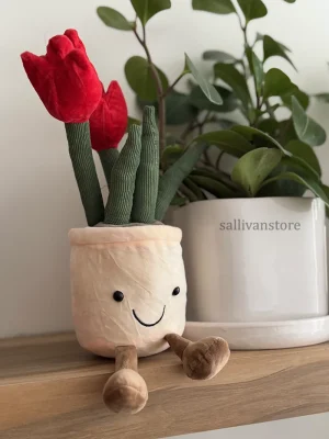 عروسک گل لاله قرمز عروسک گل لاله