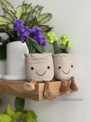 عروسک گل شیپوری سبزو بنفش