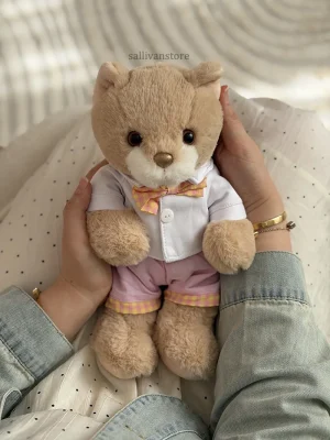 عروسک گربه پسر با لباس صورتی